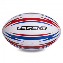 М"яч для регбі Legend №3 PVC білий-червоний-синій, код: R-3290-S52 М"яч для регбі Legend №3 PVC білий-червоний-синій, код: R-3290-S52