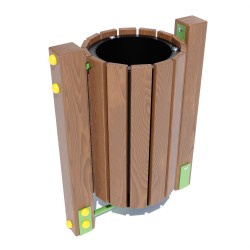 Смітник з дерев'яним декором Miros 540х330х700 мм, код: DIO922.4