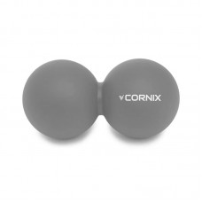 Масажний м"яч Cornix Lacrosse DuoBall 126х63 мм, сірий, код: XR-0115