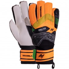 Рукавички воротарські Soccermax помаранчевий-чорний, розмір 8, код: GK-024_8-S52