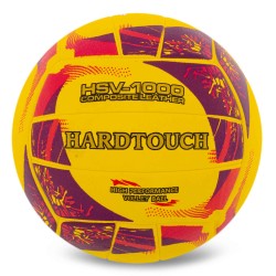 М'яч волейбольний Hard Touch Composite Leather №5, жовтий-рожевий, код: VB-4058_YP