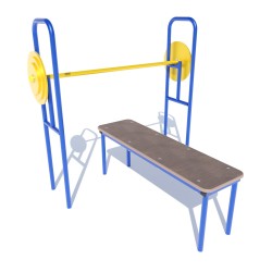 Вулична лавка Brustyle для жиму горизонтальна, код: SG135