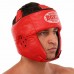 Шолом боксерський відкритий шкіряний Boxer M, червоний, код: 2027_MR-S52 Шолом боксерський відкритий шкіряний Boxer M, червоний, код: 2027_MR-S52