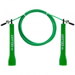 Скакалка швидкісна для кроссфіту Zelart з підшипником і стальним тросом, 2,75 м, салатовий, код: FI-1008A_LG