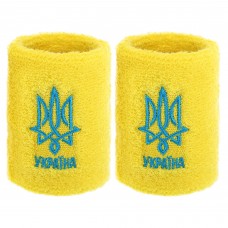 Напульсник спортивний махровий FitGo Україна 1шт, жовтий, код: BC-9273_Y