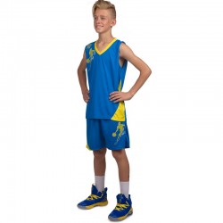 Форма баскетбольна дитяча PlayGame Lingo Pace 2XL (ріст 155-165) блакитний-жовтий, код: LD-8081T_2XLBLY