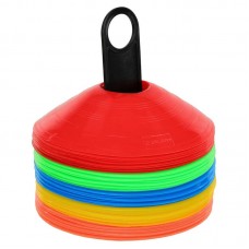 Фішки конуси тренувальні набір Zelart 50шт, висота 5см, ø19,5см, різнокольорові, код: C-5342