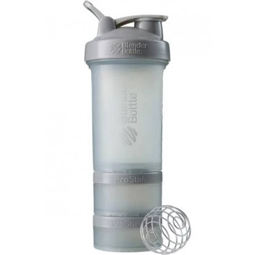 Шейкер спортивний BlenderBottle ProStak 22oz/650ml з 2-ма контейнерами Grey (Original), код: PS 22oz Grey