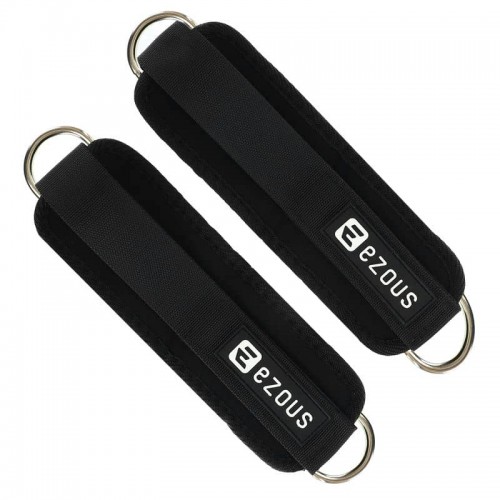 Лямка для ніг Ezous Training Ankle Straps 220x80 мм, 2шт, чорний, код: H-01 Лямка для ніг Ezous Training Ankle Straps 220x80 мм, 2шт, чорний, код: H-01