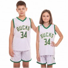 Форма баскетбольна дитяча PlayGame NBA Bucks 34 2XL (16-18 років) 160-170см, білий-зелений, код: 3582_2XLWG-S52 Форма баскетбольна дитяча PlayGame NBA Bucks 34 2XL (16-18 років) 160-170см, білий-зелений, код: 3582_2XLWG-S52