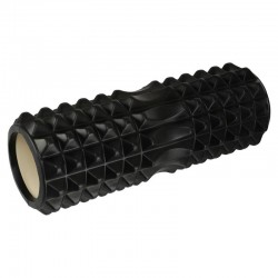 Ролер масажний циліндр (ролик мфр) FitGo Grid Spine Roller 330x130 мм, чорний, код: FI-5847_BK