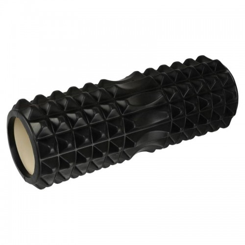 Ролер масажний циліндр (ролик мфр) FitGo Grid Spine Roller 330x130 мм, чорний, код: FI-5847_BK