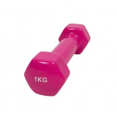 Гантель для фітнесу з вініловим покриттям Generation Fitness FF51D3A-1kg, 1х1 кг, рожевий, код: 523128-AX