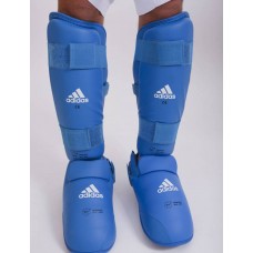 Захист гомілки та стопи Adidas з ліцензією WKF XS (32-34), синій, код: 15572-665