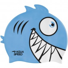 Шапка для плавання бірюзовий Aqua Speed Zoo Pirana 9697 піранья, бірюзовий, код: 5908217696977