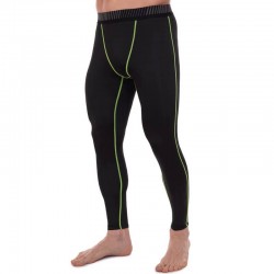 Компресійні штани тайтси чоловічі Lidong размер M, чорний-зелений, код: UA-500-1_MBKG