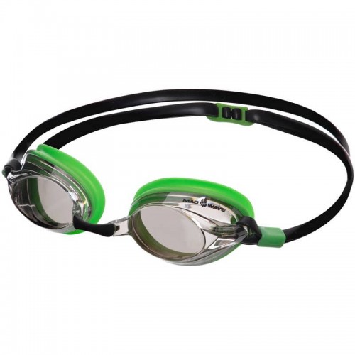 Окуляри для плавання дорослі дзеркальні лінзи MadWave Spurt Mirror зелений-чорний, код: M042725_G Окуляри для плавання дорослі дзеркальні лінзи MadWave Spurt Mirror зелений-чорний, код: M042725_G