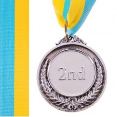 Медаль спортивна зі стрічкою PlayGame Fame срібна, код: C-3042_S