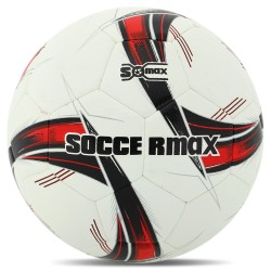 М"яч футбольний Soccermax Hybrid №5 PU білий-червоний, код: FB-4366-S52