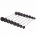 Штанга фіксована Zelart Rubber Hexagon Barbell вигнута гумова довжина-95см 20кг, код: TA-6231-20-S52