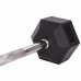 Штанга фіксована Zelart Rubber Hexagon Barbell вигнута гумова довжина-95см 20кг, код: TA-6231-20-S52