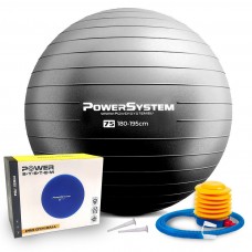 М"яч для фітнесу (фітбол) Power System Pro Gymball Ø75 см, чорний, код: 4013BK-0 М"яч для фітнесу (фітбол) Power System Pro Gymball Ø75 см, чорний, код: 4013BK-0