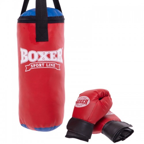 Боксерський набір дитячий Boxer чорний-червоний, код: 1008-2026_BKR-S52