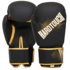 Рукавички боксерські Hard Touch 12 унцій, чорний-золотий, код: BO-4432_12BKGO