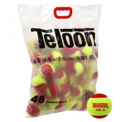 М"яч для великого тенісу Teloon Kids 70, 48 шт, червоно-салатовий, код: Stage-3