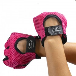 Рукавички велосипедні без пальців BoyBo шкіра/сітка рожеві, код: SF6-301-3 Рукавички велосипедні без пальців BoyBo шкіра/сітка рожеві, код: SF6-301-3