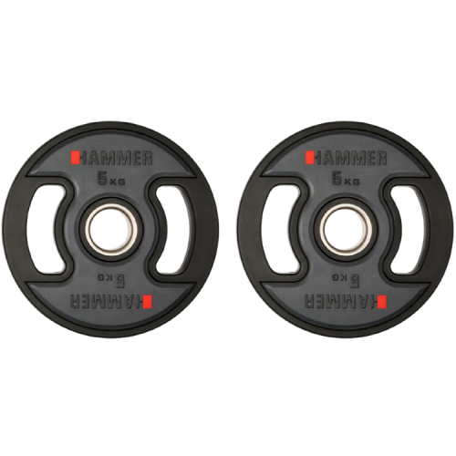 Олімпійські диски професійні Hammer PU Weight Discs 2х5 кг, код: 17042-S25