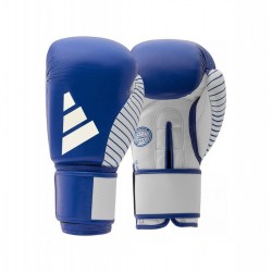 Рукавички для боксу та кікбоксингу Adidas з ліцензією Wako, 10oz, синій-білий, код: 15581-877