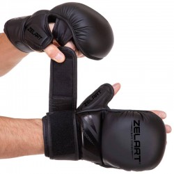 Рукавички для змішаних єдиноборств Zelart розмір M, чорний, код: BO-3393_MBK Рукавички для змішаних єдиноборств Zelart розмір M, чорний, код: BO-3393_MBK