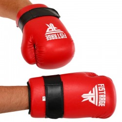 Рукавички тренувальні закритого типу для тхеквондо карате Fistrage розмір M,червоний, код: VL-5823_MR