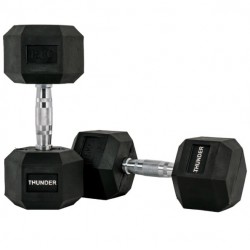 Гантель шестигранна Thunder 15 кг, код: HEXAGONAL-DUMBBELLS-15KG-IN
