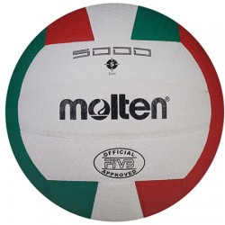 М"яч волейбольний Molten 5000 PU №5, білий-червоний-зелений, код: MLT5000-WS М"яч волейбольний Molten 5000 PU №5, білий-червоний-зелений, код: MLT5000-WS