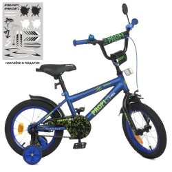 Велосипед дитячий Profi Kids Dino d=14, темно-синій (мат), код: Y1472-1-MP