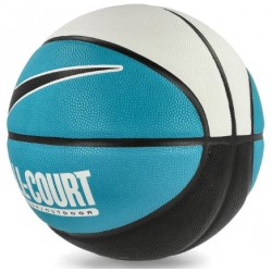 М"яч баскетбольний Nike Everyday All Court 8P Deflated №7, білий-блакитний-чорний, код: 887791750679