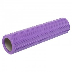 Ролер масажний циліндр (ролик мфр) FitGo Grid Line Roller, 450x105 мм, фіолетовий, код: FI-9387_V