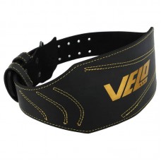 Пояс атлетичний шкіряний Velo XL ширина-15см, чорний-золотий, код: VL-9738_XL