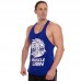 Майка борцовка спортивна чоловіча PlayGame Muscle Lion, 2XL, зріст 185-190, синій, код: ML-1185_2XLBL