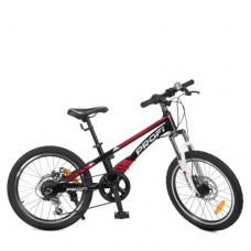 Велосипед дитячий Profi Kids Shimano 6SP d=20, чорний-червоний, код: LMG20210-3-MP