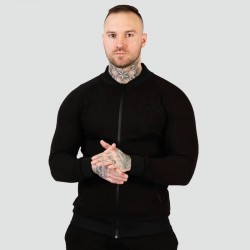 Худі чоловіче на блискавці GymBeam Zipper Hoodie Black S, чорний, код: 120812-GB