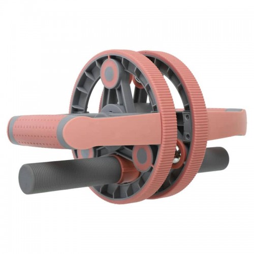 Колесо для преса 3 в 1 універсальний компактний фітнес-набір Yogaplus Multipurpose сірий-рожевий, код: FI-9377_P
