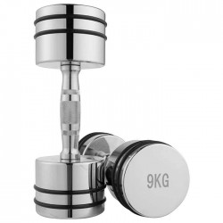 Гантель хромована FitGo 1х9 кг, код: 80034D-9 Гантель хромована FitGo 1х9 кг, код: 80034D-9