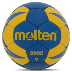 М'яч для гандболу Molten 2200 №1, синій-жовтий, код: H1X2200-BY-S52