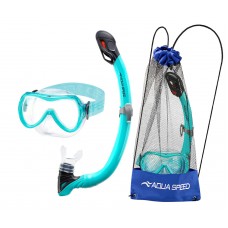 Набір дитячий маска і трубка Aqua Speed Alize FS + Samos 61091 бірюзовий, код: 5905718610914