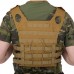 Плитоноска для бронепластин Tactical Military Rangers із системою Molle, хакі, код: ZK-5515_CH