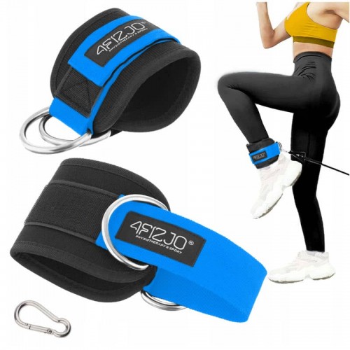 Манжети для тяги 4FIZJO Ankle Strap 2 шт Black/Blue, код: P-5907739314833 Манжети для тяги 4FIZJO Ankle Strap 2 шт Black/Blue, код: P-5907739314833