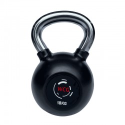 Гиря прогумована з хромованою ручкою WCG 18 кг, код: KPR-18-IF